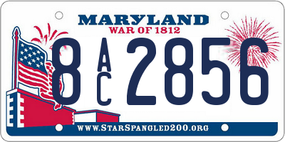 MD license plate 8AC2856
