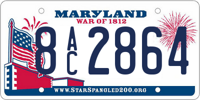 MD license plate 8AC2864