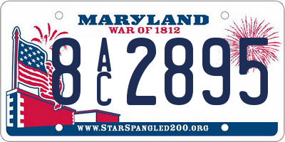 MD license plate 8AC2895
