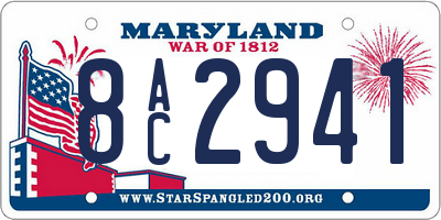 MD license plate 8AC2941