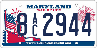 MD license plate 8AC2944