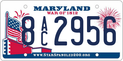 MD license plate 8AC2956