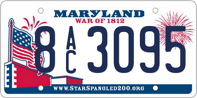 MD license plate 8AC3095