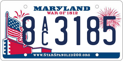 MD license plate 8AC3185