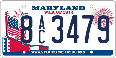 MD license plate 8AC3479