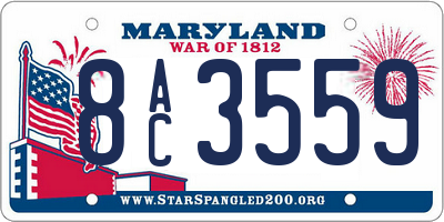 MD license plate 8AC3559