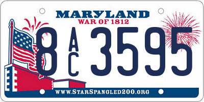 MD license plate 8AC3595
