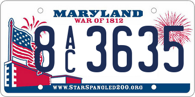 MD license plate 8AC3635