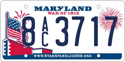 MD license plate 8AC3717
