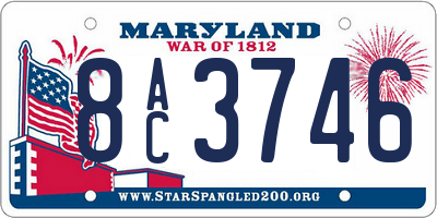 MD license plate 8AC3746
