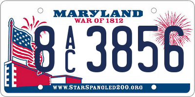 MD license plate 8AC3856