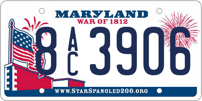 MD license plate 8AC3906
