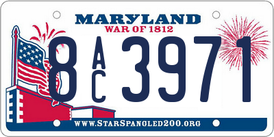 MD license plate 8AC3971
