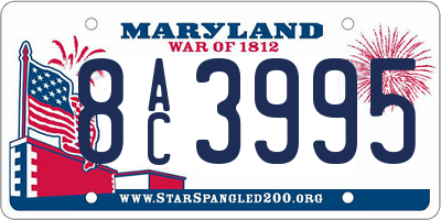 MD license plate 8AC3995
