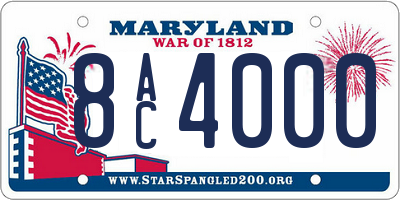 MD license plate 8AC4000