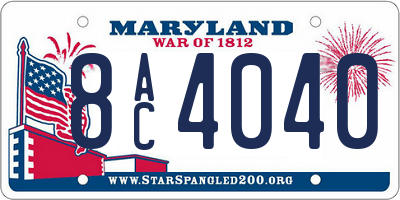 MD license plate 8AC4040