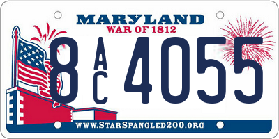 MD license plate 8AC4055