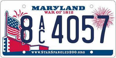 MD license plate 8AC4057