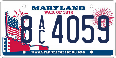 MD license plate 8AC4059