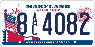 MD license plate 8AC4082