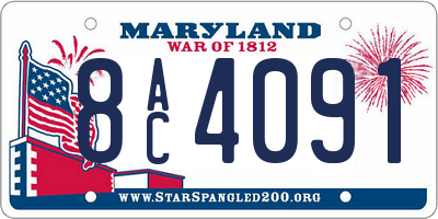 MD license plate 8AC4091