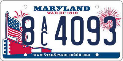 MD license plate 8AC4093