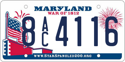 MD license plate 8AC4116