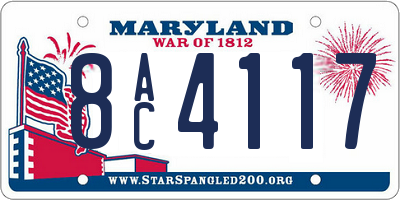 MD license plate 8AC4117