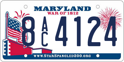 MD license plate 8AC4124