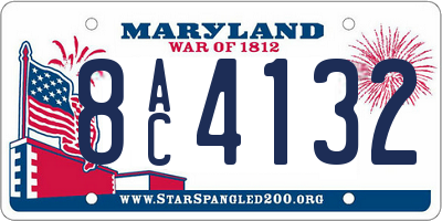 MD license plate 8AC4132