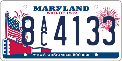 MD license plate 8AC4133
