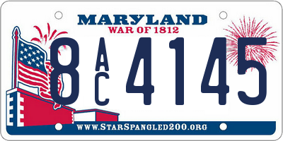MD license plate 8AC4145