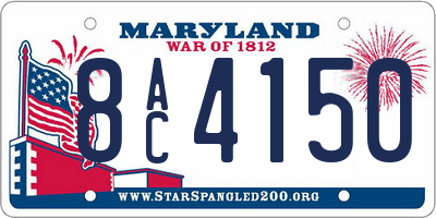 MD license plate 8AC4150