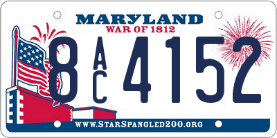MD license plate 8AC4152