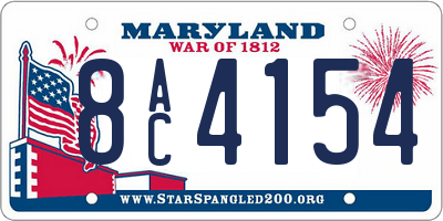 MD license plate 8AC4154