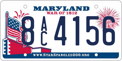 MD license plate 8AC4156