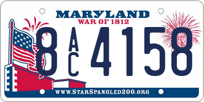 MD license plate 8AC4158