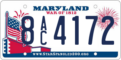 MD license plate 8AC4172