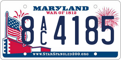 MD license plate 8AC4185