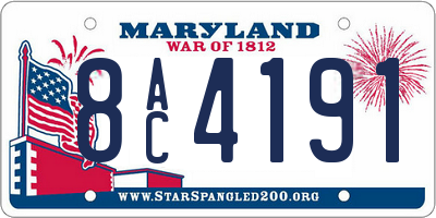 MD license plate 8AC4191