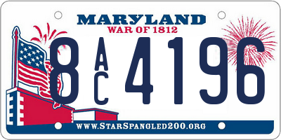 MD license plate 8AC4196