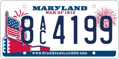 MD license plate 8AC4199
