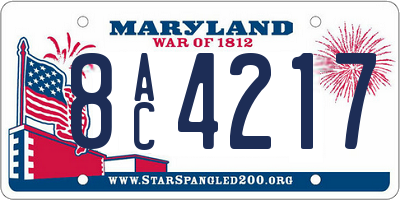 MD license plate 8AC4217