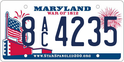MD license plate 8AC4235