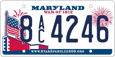 MD license plate 8AC4246
