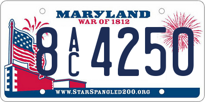 MD license plate 8AC4250