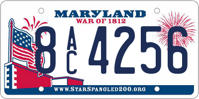 MD license plate 8AC4256