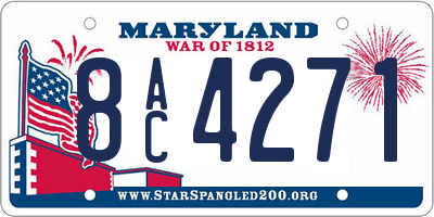MD license plate 8AC4271