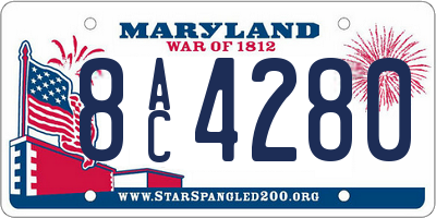 MD license plate 8AC4280