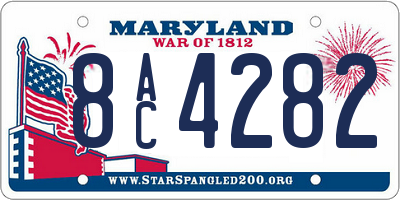 MD license plate 8AC4282